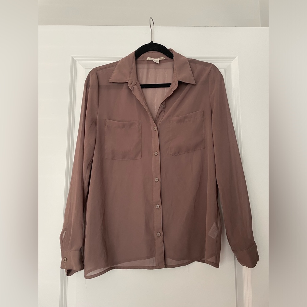 Women’s Sheer Work Botton Blouse